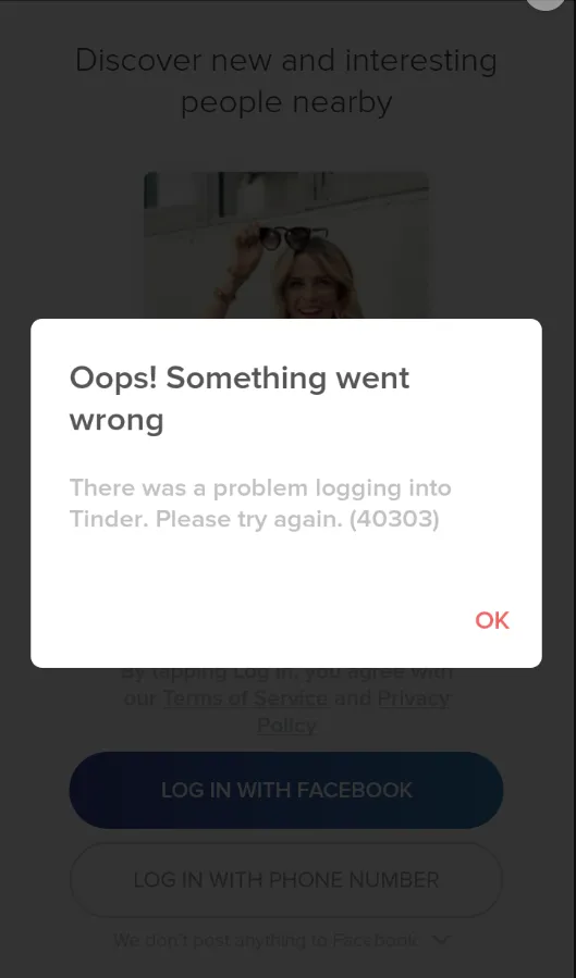 Tinder ei lataa kuvaa