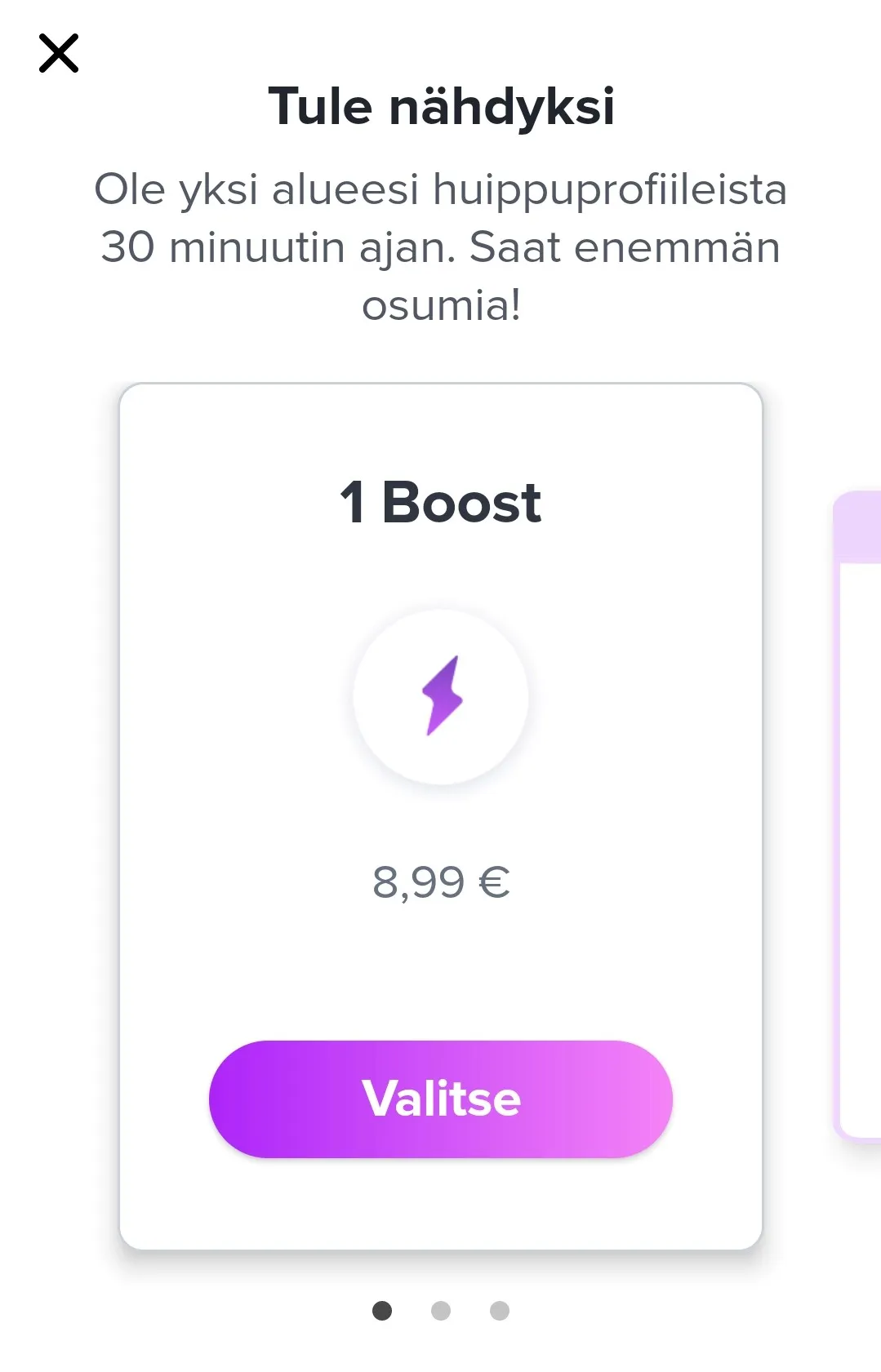 Tinder boost hinta 1