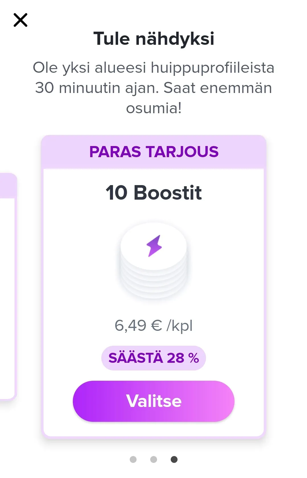 Tinder boost hinta 3