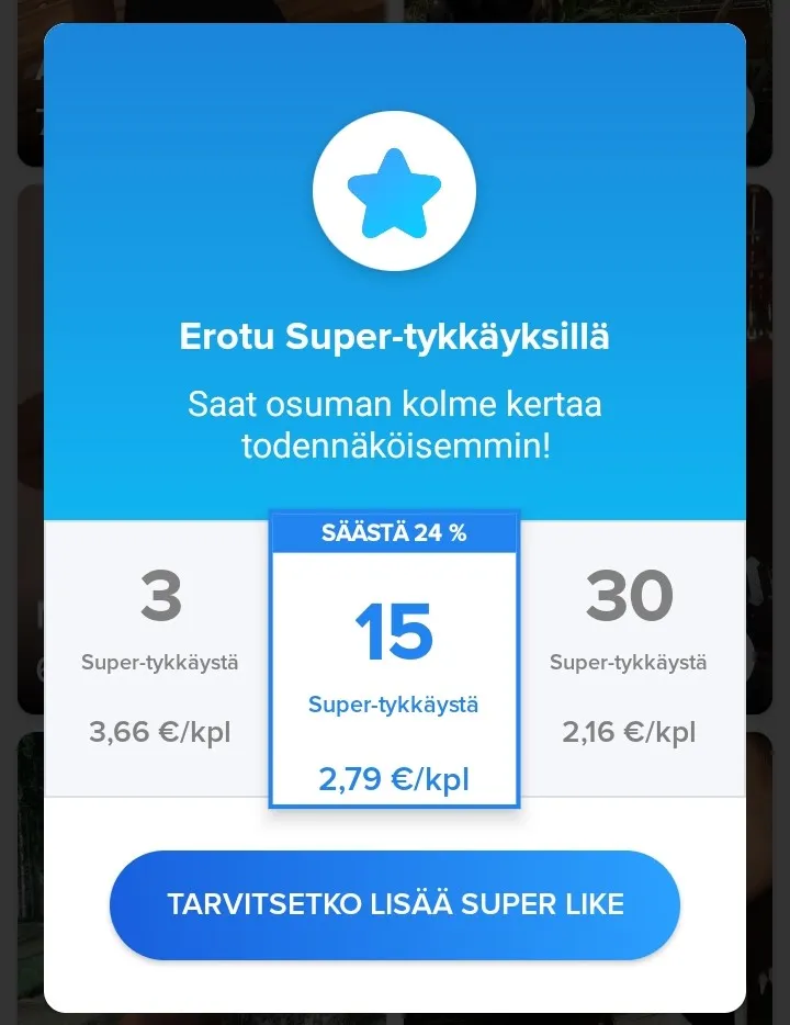 Tinder Super Like